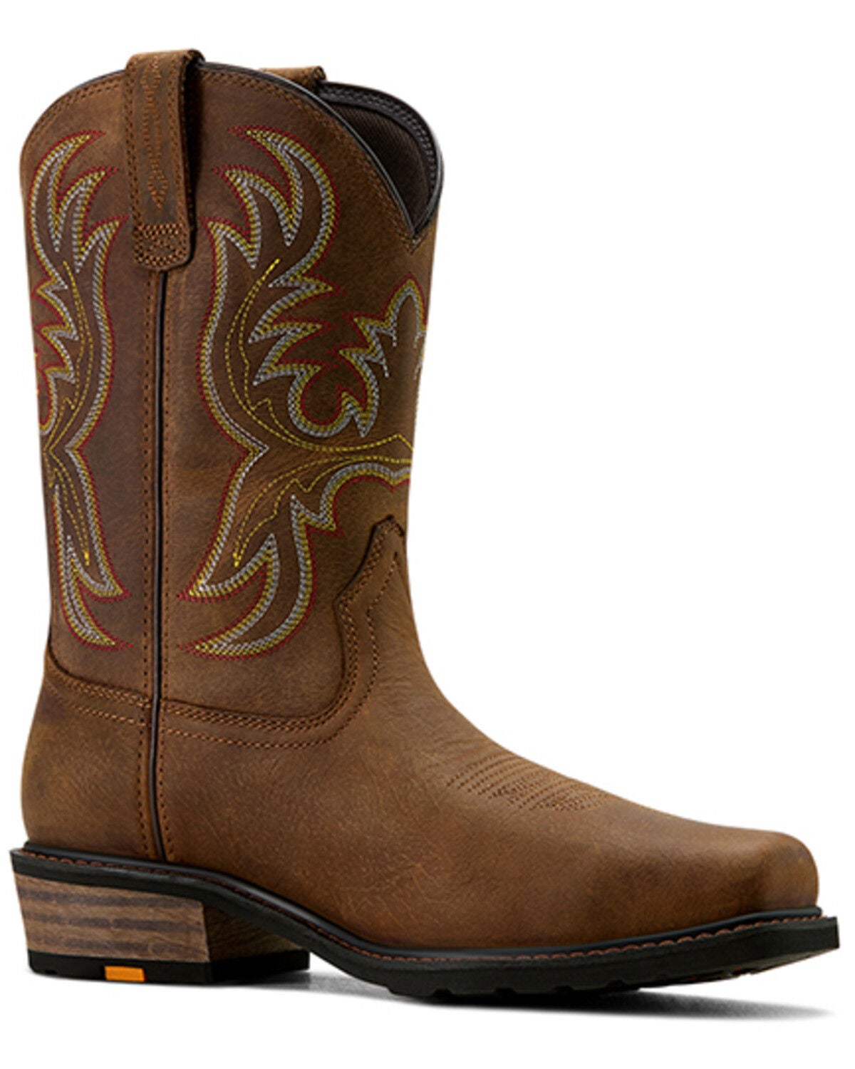 Ariat Men's Ironside Pull-On Work Boots - Steel Toe, Brown, hi-res