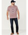 Image #2 - Flag & Anthem Men's Outdoor Supply Mauve Graphic Short Sleeve T-Shirt , Mauve, hi-res