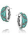 Image #1 - Montana Silversmiths Women's Turquoise Wedge Hoop Earrings, Silver, hi-res