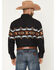 Image #4 - Panhandle Slim Men's Southwestern Border Long Sleeve Snap Western Shirt, Black, hi-res