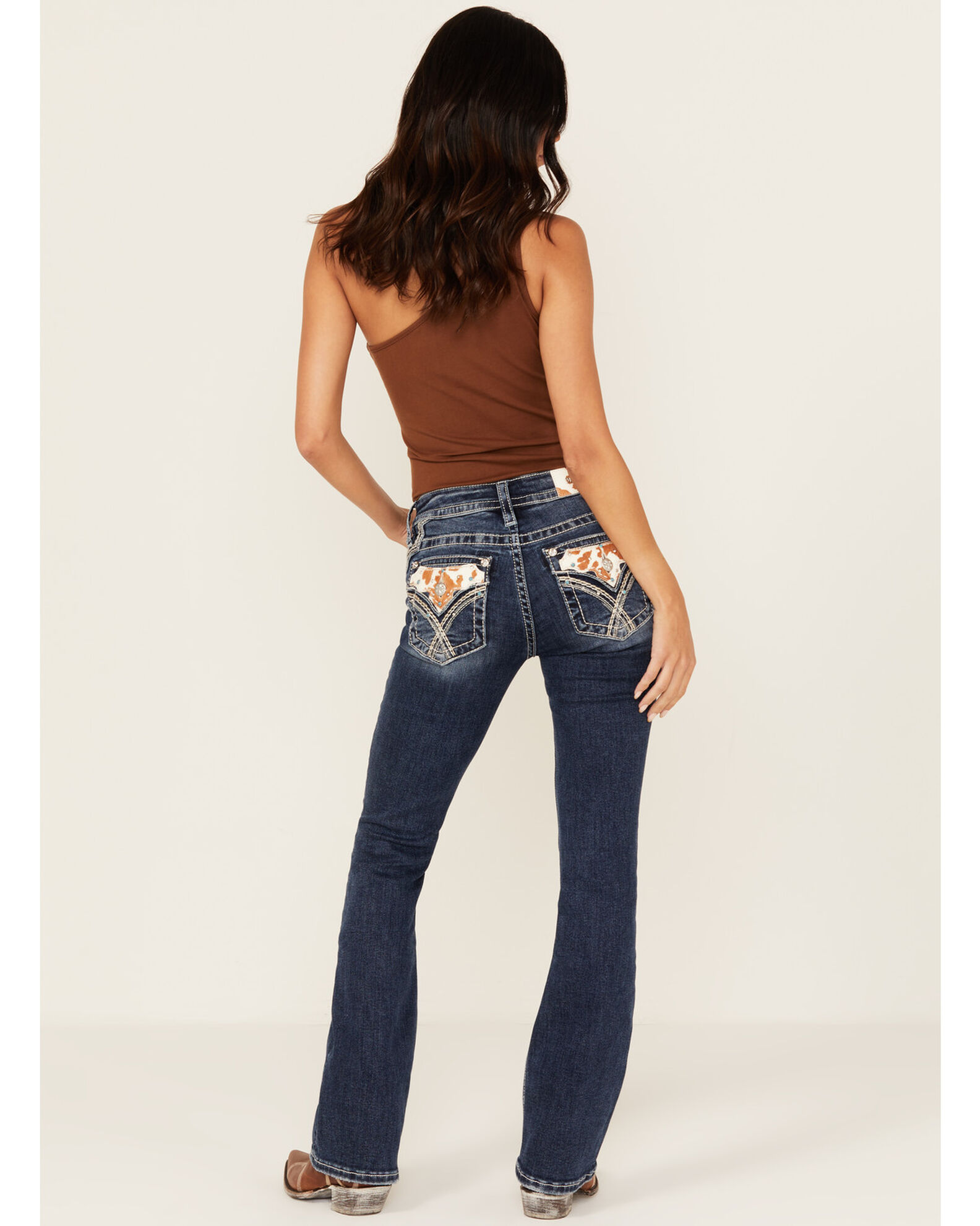 Miss me cowhide jeans shop