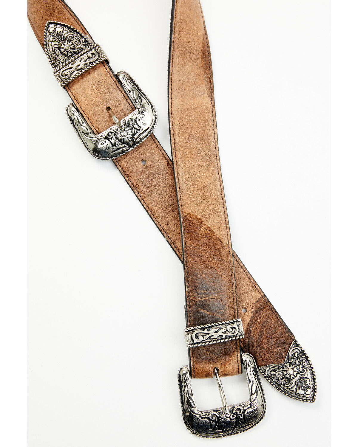 Image #4 - Idyllwind Women's Outlaw Western Double Buckle Belt, , hi-res