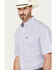 Image #2 - George Strait by Wrangler Men's Paisley Print Short Sleeve Button-Down Western Shirt, Red, hi-res