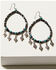 Image #1 - Idyllwind Women's Camille Bandana Hoop Earrings, Black, hi-res