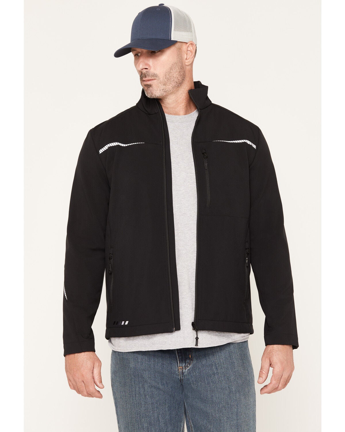 Image #1 - Strauss Men's E.S. Motion Softshell Jacket, Black, hi-res