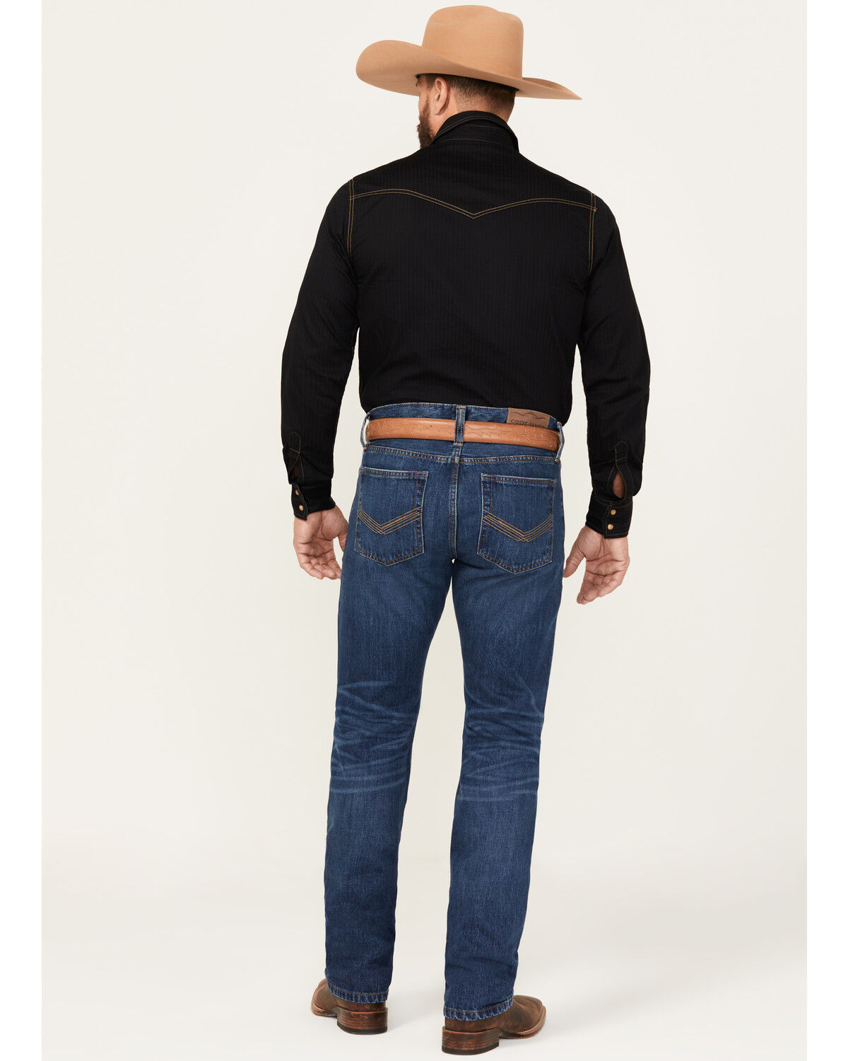 Image #3 - Cody James Men's Jackson Slim Straight Selvedge Rigid Denim Jeans, Medium Wash, hi-res