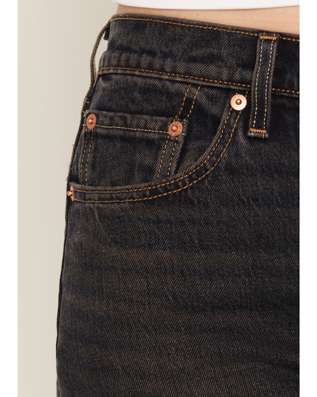 Image #2 - Levi's Women's 501 Dark Wash High Rise Straight Stretch Denim Jeans, Dark Wash, hi-res