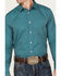 Image #3 - Gibson Trading Co Men's Checkered Print Long Sleeve Button-Down Western Shirt, Teal, hi-res