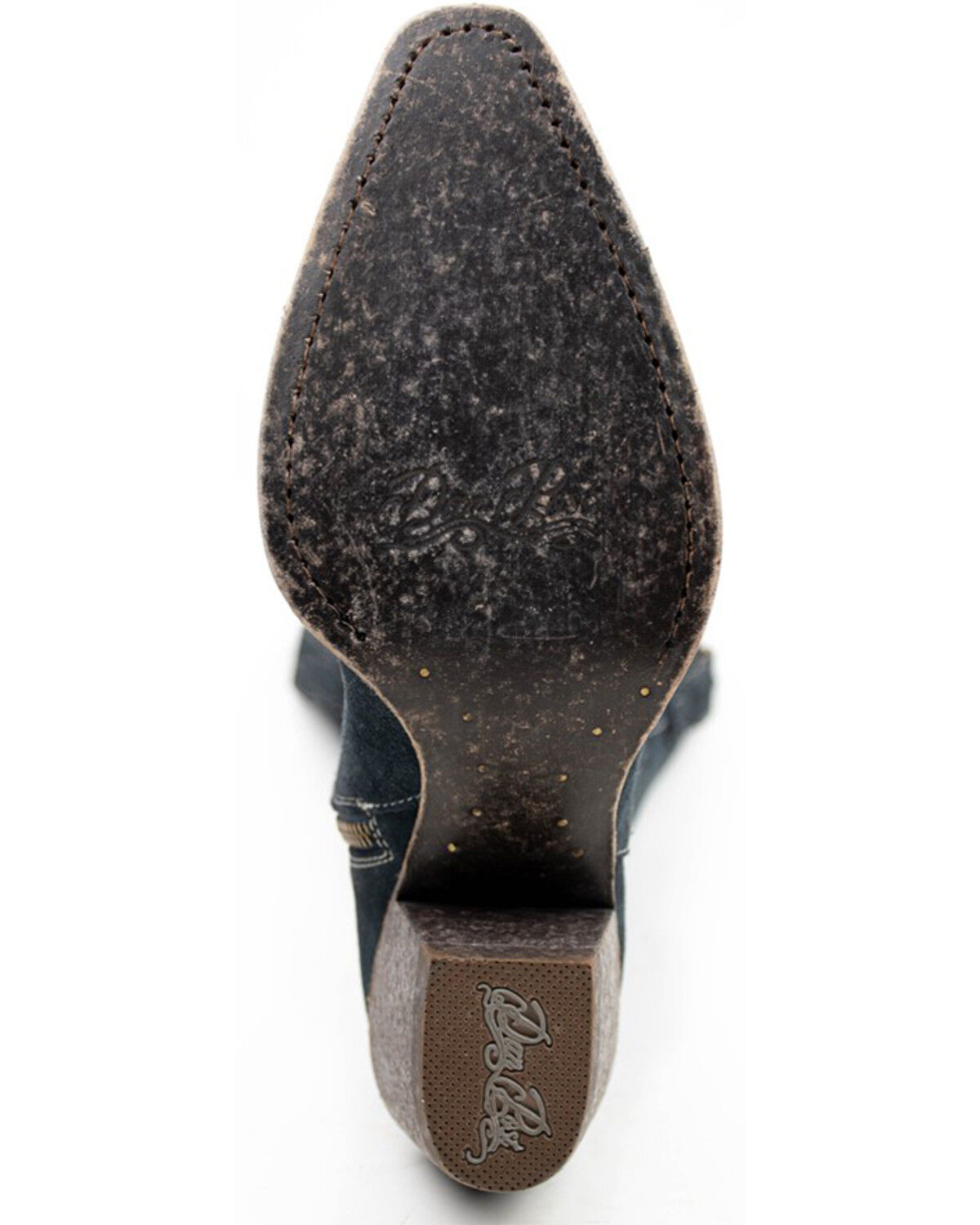 Image #7 - Dan Post Women's Rebeca Western Tall Boot - Snip Toe, Navy, hi-res