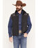 Image #1 - Hooey Men's Jackson Camo Color Block Softshell Vest, Black, hi-res
