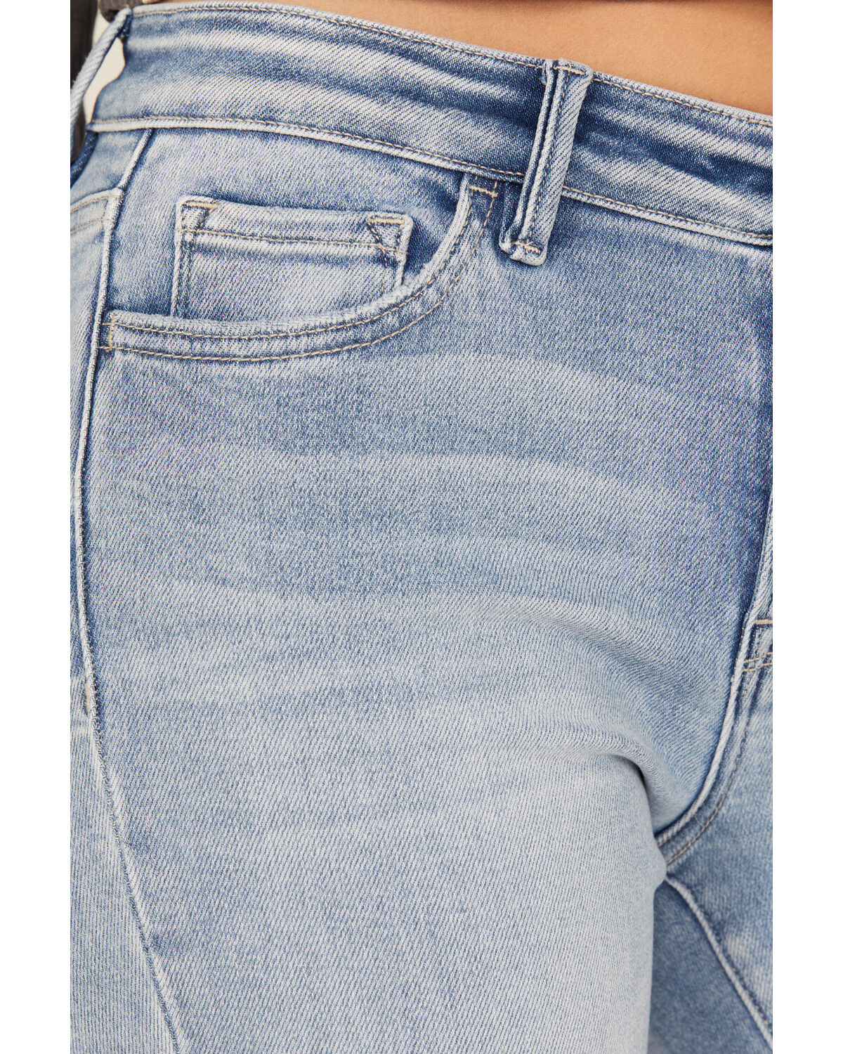 Image #2 - Vervet Women's Light Wash Mid Rise Bootcut Stretch Denim Jeans, Light Wash, hi-res