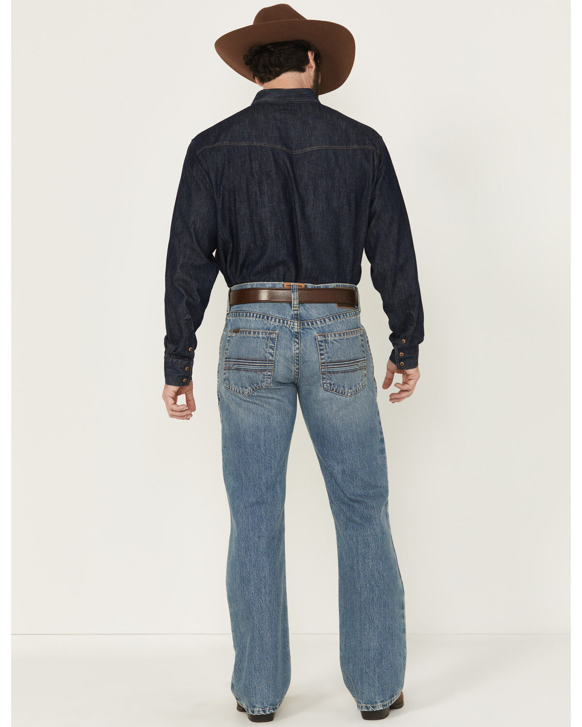 Image #3 - Ariat Men's M4 Corralitos Louis Light Wash Relaxed Bootcut Rigid Denim Jeans - Big, Light Wash, hi-res