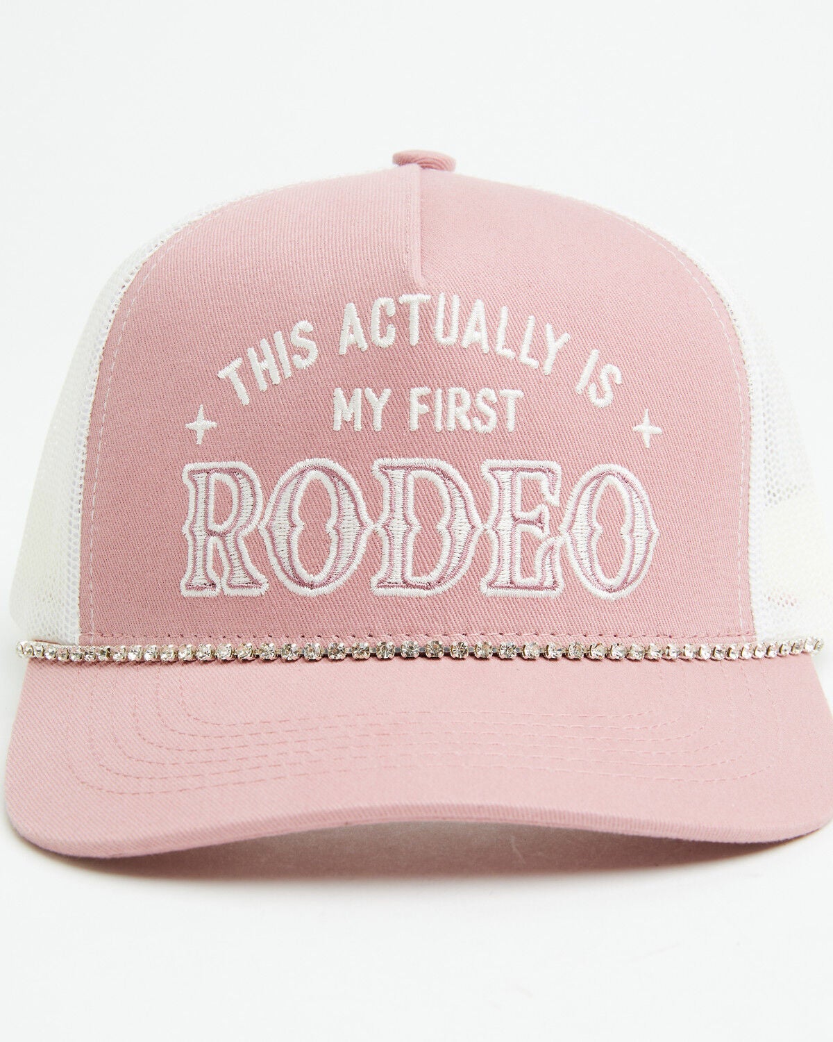 Shyanne Girls' This Actually Is My First Rodeo Ball Cap, Pink, hi-res