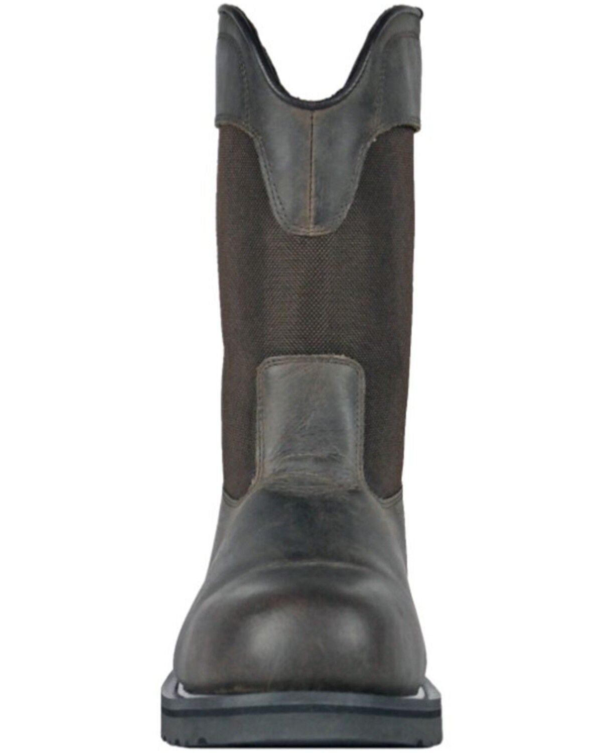 Image #4 - Hoss Men's Buck Wellington Work Boots - Steel Toe, Brown, hi-res
