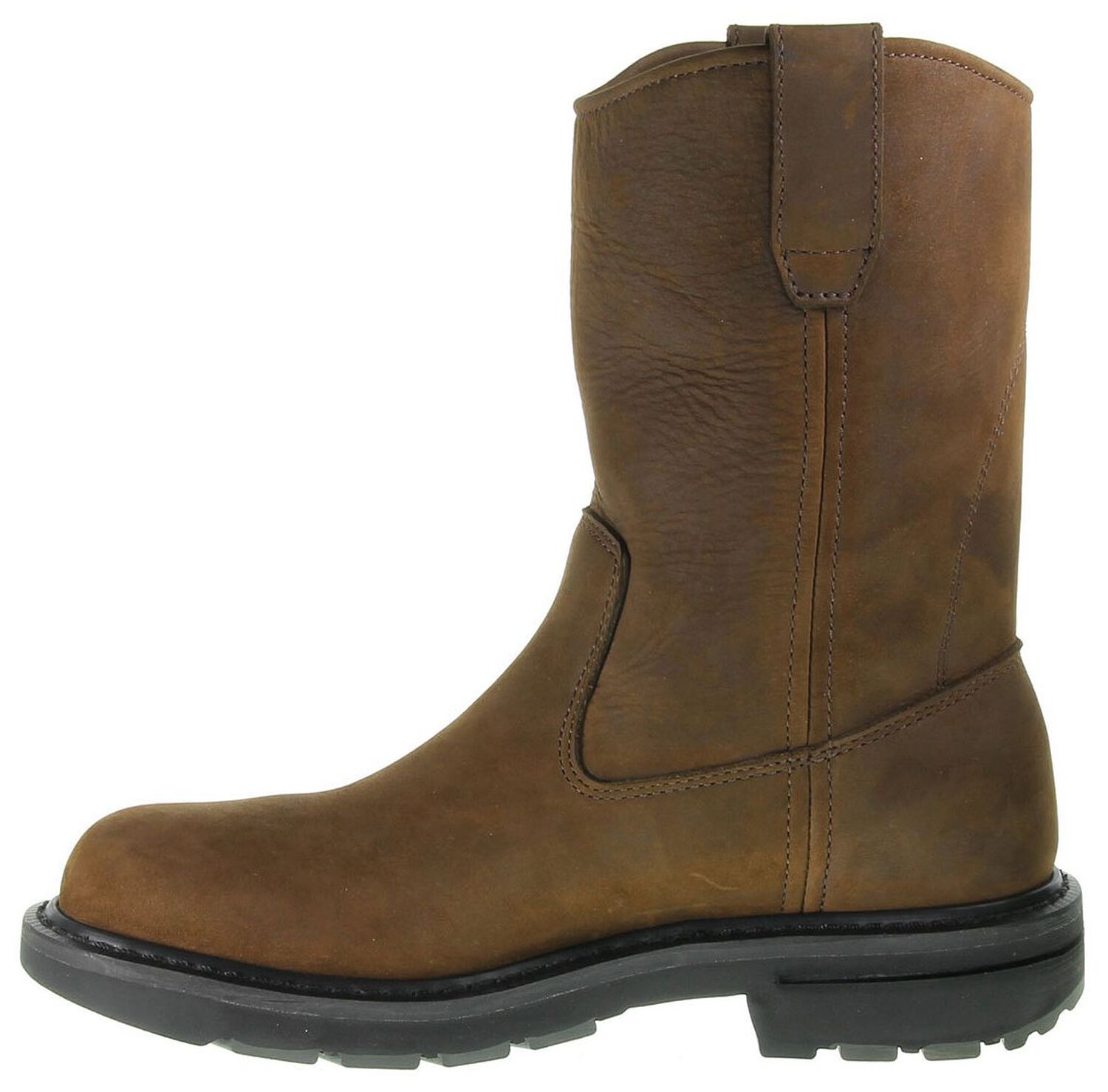 Image #10 - Wolverine Men's Nubuck Wellington Pull On Work Boots - Steel Toe, Brown, hi-res
