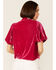 Image #3 - Free People Women's Velvet Knit Claudia Puff Short Sleeve Tee, Pink, hi-res