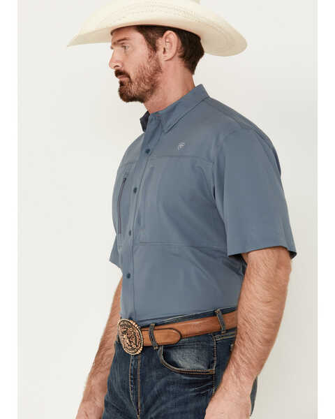 Image #2 - Ariat Men's VentTEK Classic Fit Solid Short Sleeve Performance Shirt - Tall , , hi-res