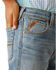 Image #4 - Ariat Boys' B4 Jones Light Wash Relaxed Bootcut Stretch Denim Jeans, Light Wash, hi-res