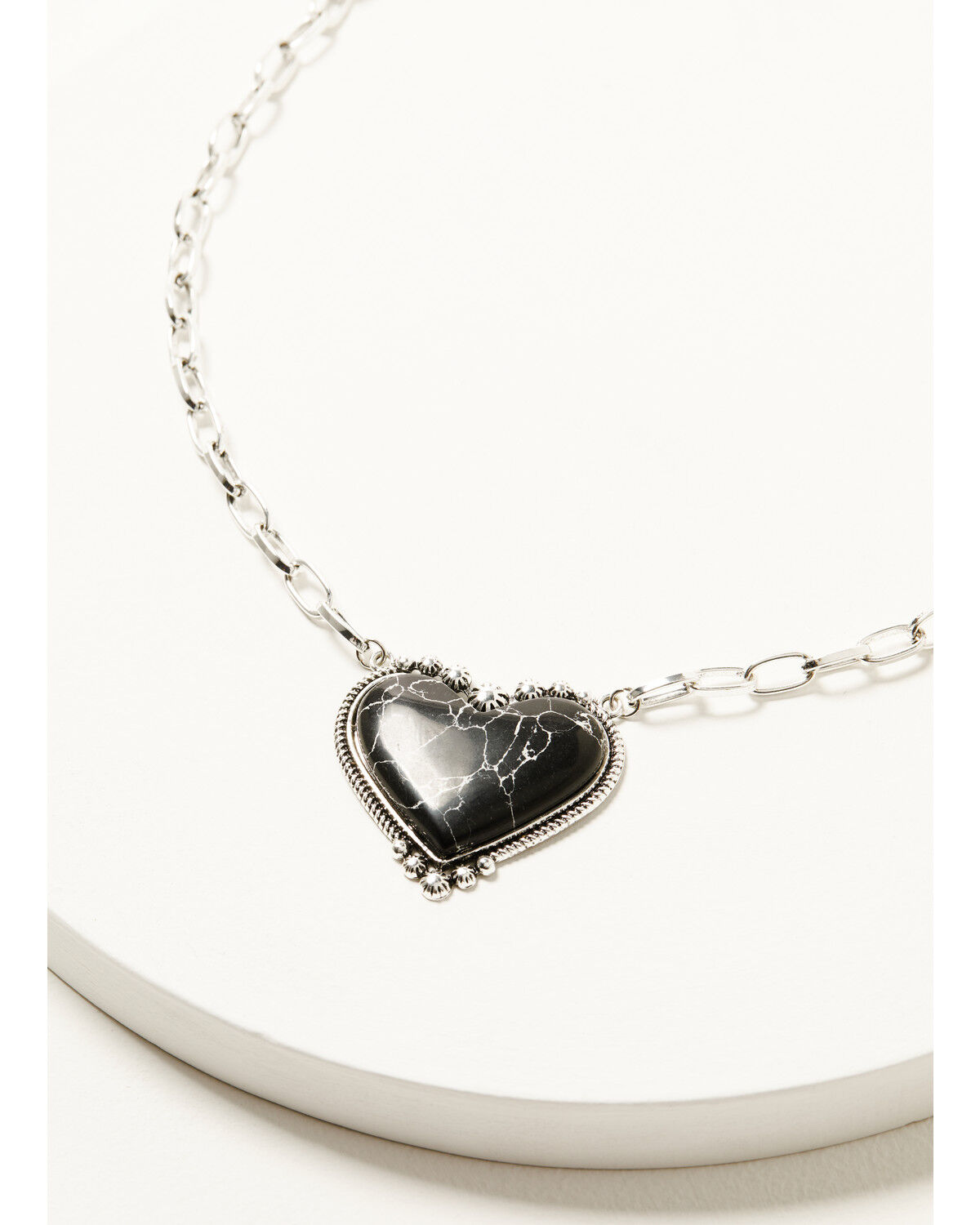 Image #1 - Shyanne Women's Boho Heart Pendant Necklace, Black, hi-res