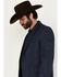 Image #2 - Circle S Men's Plaid Print Western Sportcoat - Big, Navy, hi-res