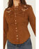 Image #3 - Wrangler X Lainey Wilson Women's Wildflower Embroidered Jacket, Brown, hi-res