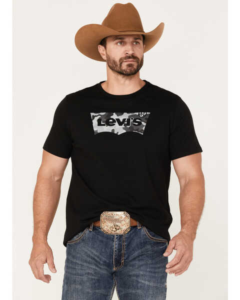 Levi's Men's Core Graphic Logo Camo T-Shirt, Black, hi-res