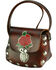 Image #1 - Western Express Women's Brown Leather Rose Applique Shoulder Bag , Brown, hi-res