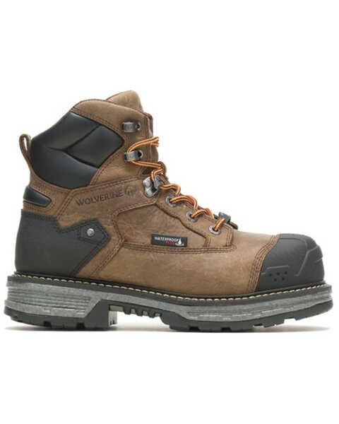 Wolverine Men's Hellcat UltraSpring Heavy Duty 6" Lace-Up Work Boots - Composite Toe , Brown, hi-res