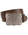 Image #1 - Nocona Belt Co. Women's Embossed Leather Cross Buckle Belt, Brown, hi-res