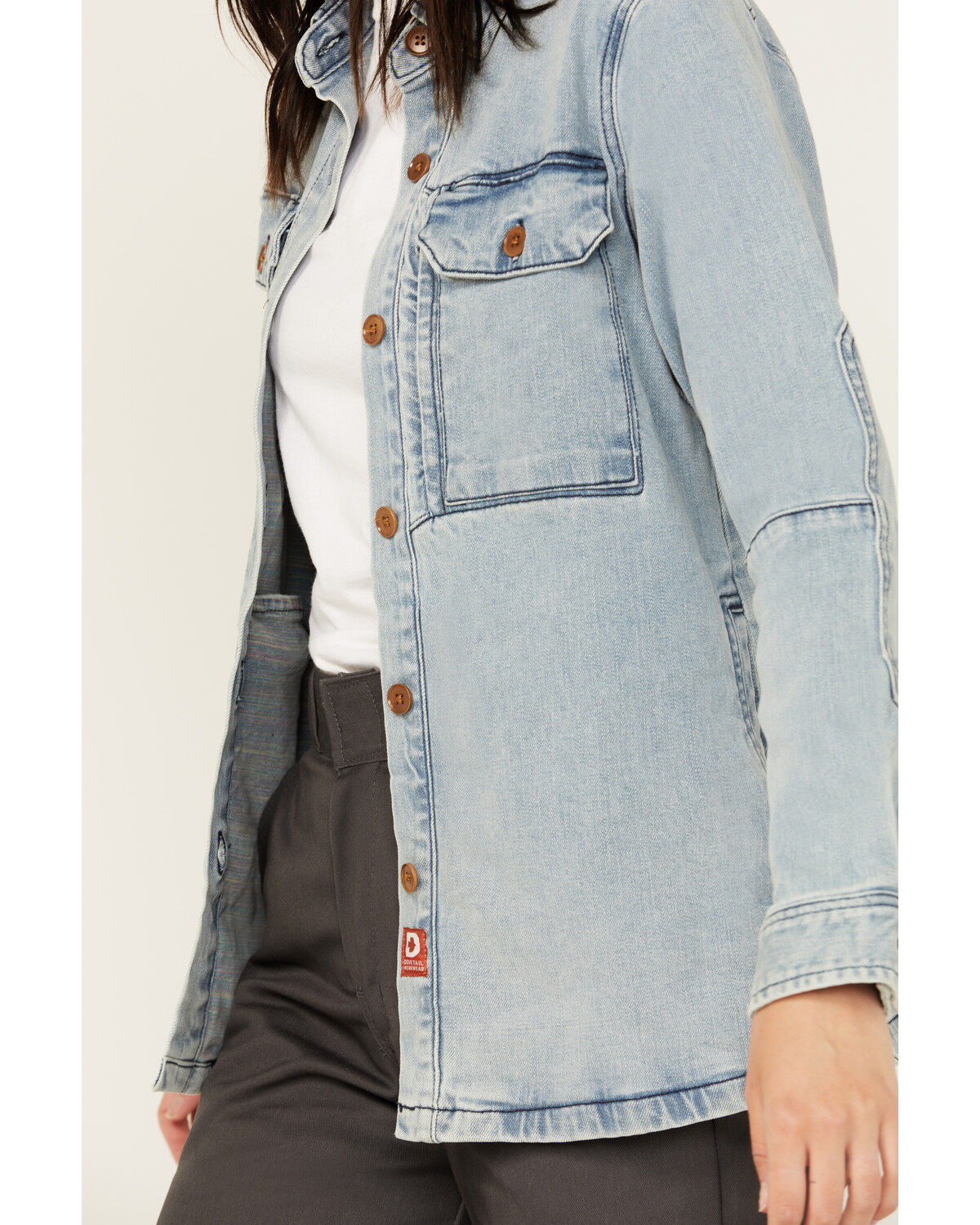 Image #3 - Dovetail Workwear Women's Oahe Work Jacket, Medium Wash, hi-res