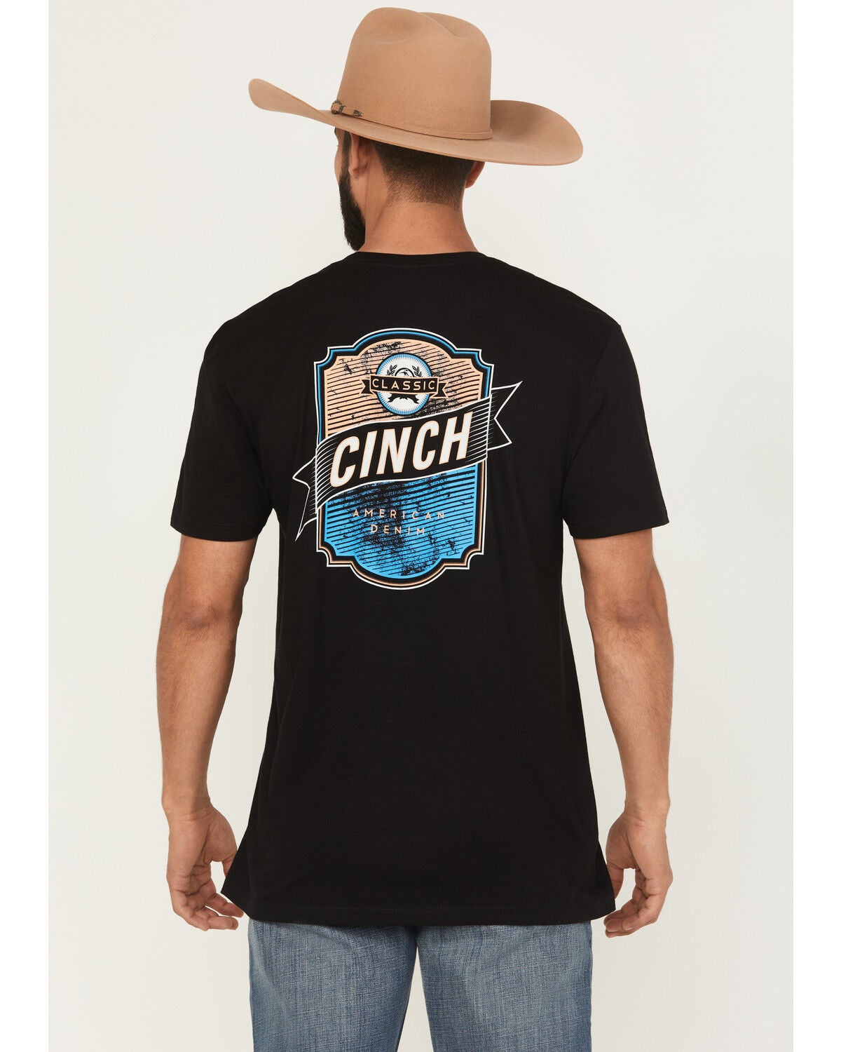 Image #1 - Cinch Men's Boot Barn Exclusive Logo Short Sleeve Graphic T-Shirt, Black, hi-res