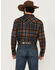 Image #4 - Cody James Men's Lawton Plaid Print Long Sleeve Snap Western Shirt, Grey, hi-res