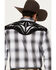 Image #4 - Avalon Men's Embroidered Long Sleeve Snap Western Shirt, White, hi-res