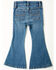 Image #3 - Shyanne Little Toddler Girls' Cimarron Twisted Side Seam Flare Stretch Denim Jeans, Medium Wash, hi-res