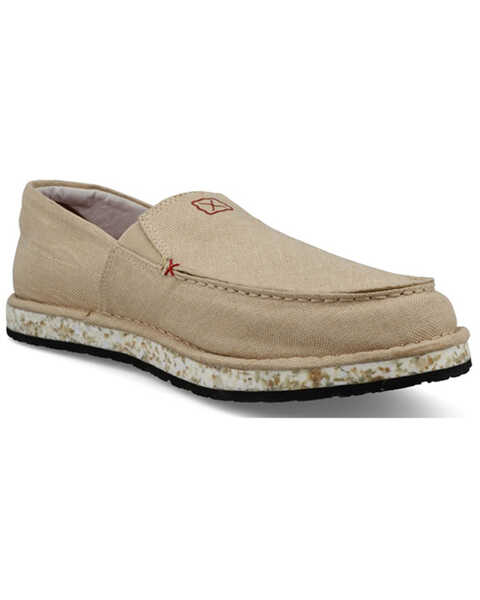 Twisted X Men's Circular Project Slip-On casual Shoes - Moc Toe , Cream, hi-res