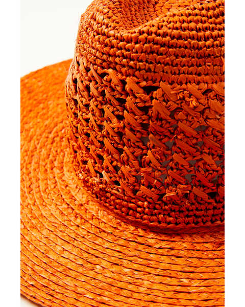 Image #2 - Shyanne Women's Vented Straw Fedora , Rust Copper, hi-res