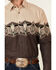 Image #3 - Panhandle Men's Brown Southwestern Longhorn Border Print Long Sleeve Snap Western Shirt , , hi-res
