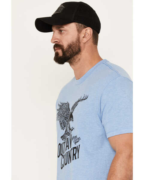 Image #2 - Moonshine Spirit Men's Soaring Eagle Short Sleeve Graphic T-Shirt, Light Blue, hi-res