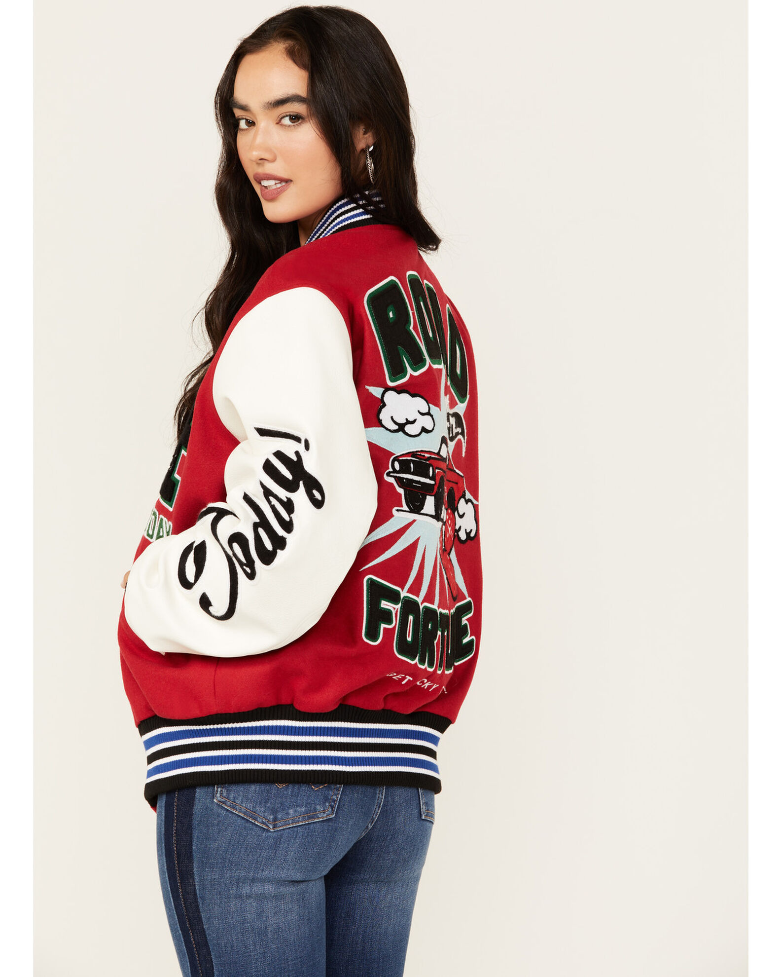 Product Name: First Row Women's Road To Fortune Varsity Jacket