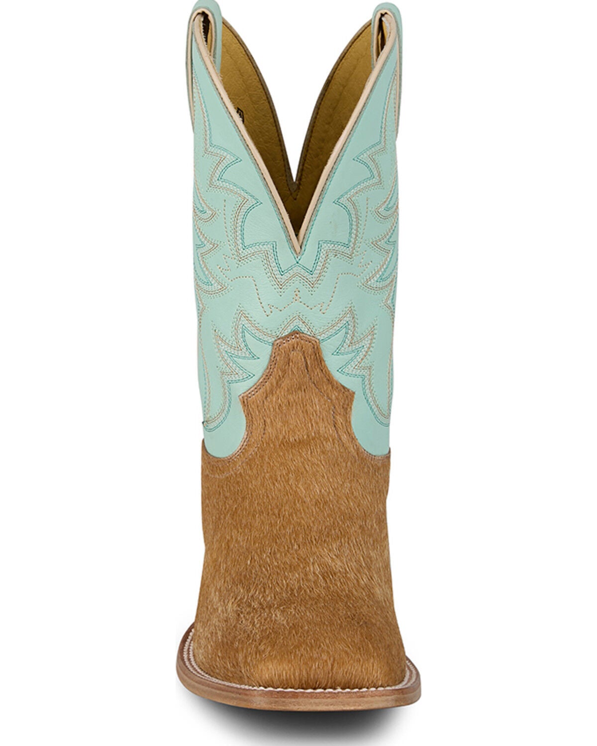 Image #4 - Justin Men's Baron Hair On Western Boots - Broad Square Toe, Tan, hi-res