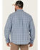 Image #4 - Brothers and Sons Men's Plaid Performance Long Sleeve Button-Down Western Shirt, Light Blue, hi-res