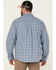 Image #4 - Brothers and Sons Men's Plaid Performance Long Sleeve Button-Down Western Shirt , Light Blue, hi-res