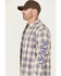 Image #2 - Ariat Men's FR Crenshaw Logo Plaid Print Long Sleeve Button-Down Work Shirt, Grey, hi-res