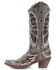 Image #3 - Corral Women's Distressed Black Sequin Cross & Wing Inlay Cowgirl Boots - Snip Toe, , hi-res