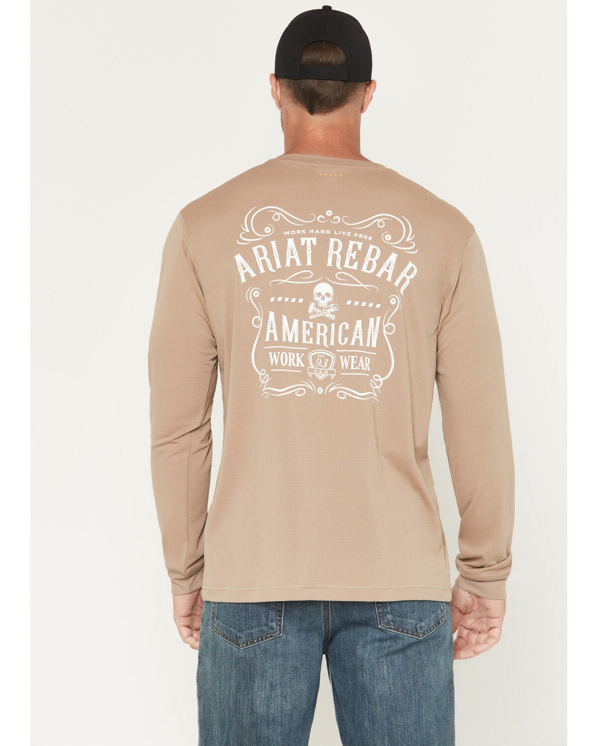Image #1 - Ariat Men's Rebar Heat Fighter Long Sleeve Work Shirt, Beige, hi-res