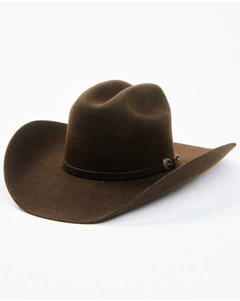 Cody James Men's 5X Self Band Cattleman Fur Blend Western Hat - Brown, Brown, hi-res