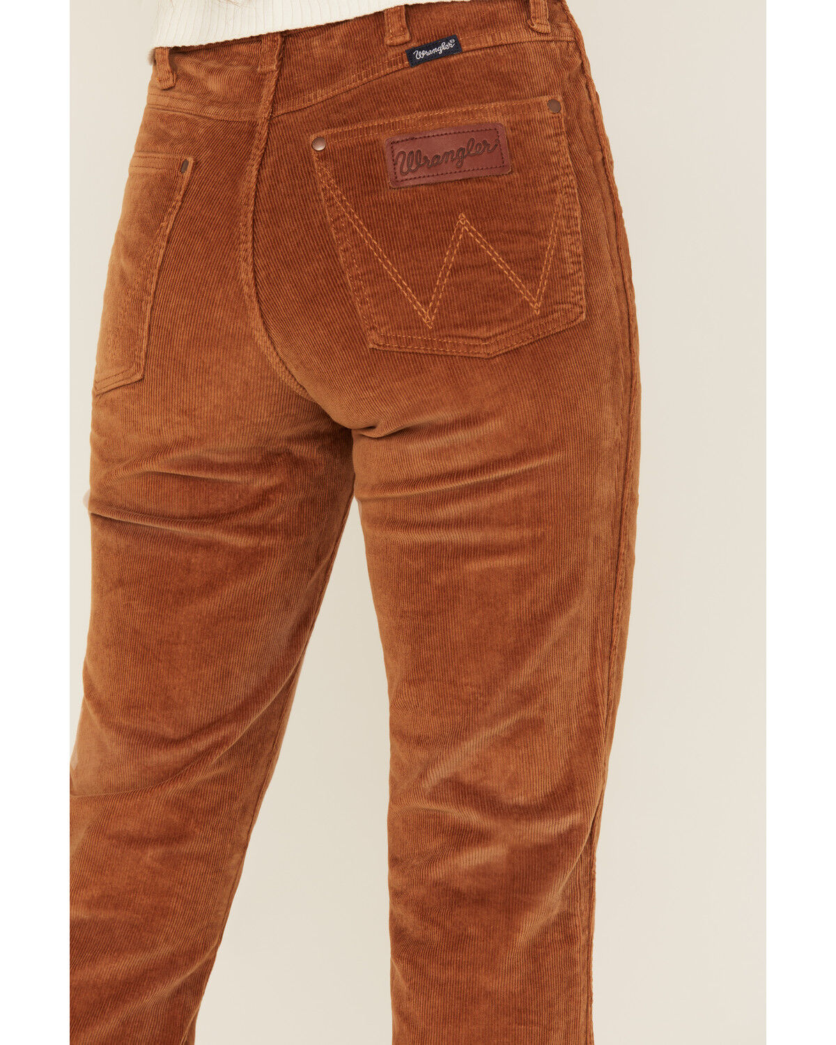Image #4 - Wrangler Retro Women's Lacey High Rise Corduroy Trouser Jeans, Brown, hi-res