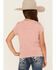 Image #4 - Shyanne Girls' Long Live Cowgirls Short Sleeve Graphic Tee, Pink, hi-res