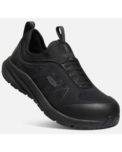 Keen Men's Vista Energy Shift ESD Pull On Work Sneakers - Carbon Toe, Black, hi-res