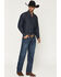 Image #1 - Ariat Men's M3 Newton Jesse Medium Wash Relaxed Straight Rigid Denim Jeans, Medium Wash, hi-res